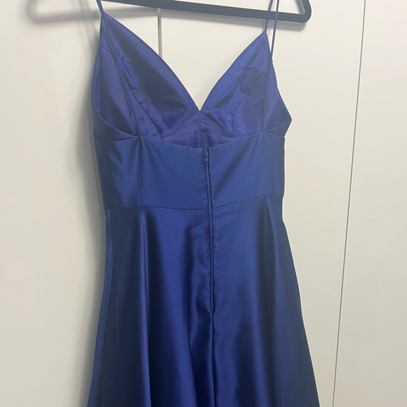 Blue Size 0 A-line Gown by Betsy and Adam - Picture 7 of 7